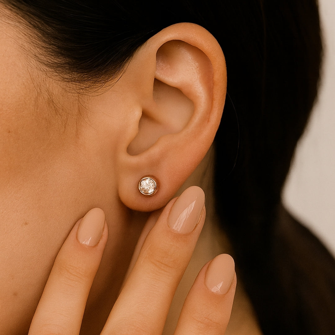 Eternal Glow Rose Gold Studs